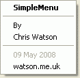 Example of SimpleMenu in action